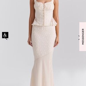 Lana MAXI SKIRT & Jean PEPLUM TOP Set